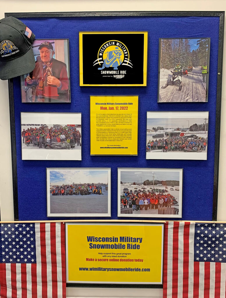 WI Military Snowmobile Ride Museum Display 01-03-22